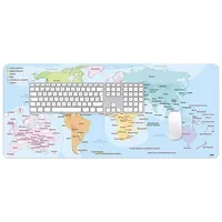 Grupo Erik Weltkarte Gaming Mat XL Mouse Pad für Tastatur - Blau