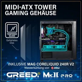 Greed Greed® MK2 Pro - High End Gaming PC - AMD Ryzen 7 5700X + Nvidia Geforce RTX 5070 32GB RAM - - WLAN - W11 Pro