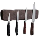 holz4home® Wand-Magnet Messerhalter La Madera Messerleiste, magnetisch - Eiche, dunkel - 42 x 9 x 2,5cm braun