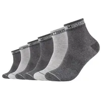 Mustang Herren 6 Paar Socken aus organischem Baumwollmix - Untere Wade dunkelgrau - 39-42