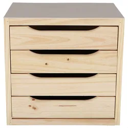MUEBLEAR - Schubladenkommode 4 Schubladen ohne Lackierung