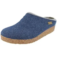 Haflinger Grizzly Kris Filzpantoffel Hausschuh Blau 39