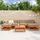 vidaXL Garten-Lounge-Set 6-tlg. Wachsbraun