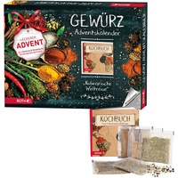260833 Gewürz-Adventskalender 2022 gefüllt mit 24 hochwertigen Kräutern und Koch