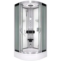 AcquaVapore Dampfdusche Duschkabine Sauna Dusche D58-60m3-ec 100x100 cm Mit 2k Scheiben Versiegelung