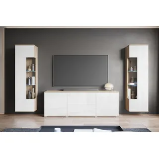 INOSIGN Wohnwand »KENIA« Komplett-Set, 3 Stk. tlg., weiß