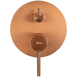 REA LUNGO duschset mit Regenbrause Kupfer