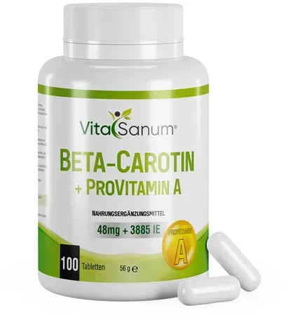 VitaSanum® - Beta-Carotin (ProVitamin A 3885 IE) 100 Tabletten