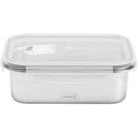 Lurch 240893 Lunchbox Safety/Aufbewahrungsbox aus hochwertigem Edelstahl mit BPA-freiem Kunststoffdeckel 1200ml