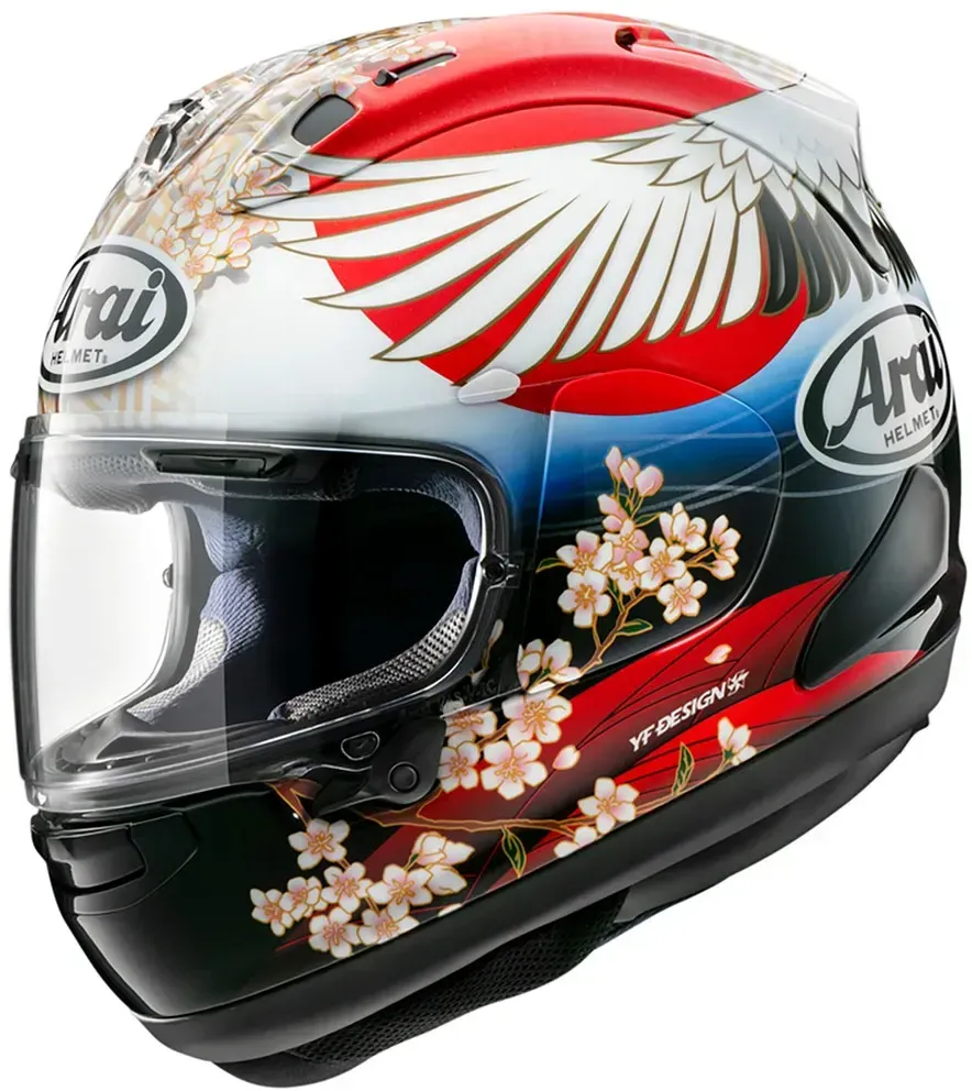 Arai Rx-7v Evo Tsubasa Integralhelm - White / Red / Black - M