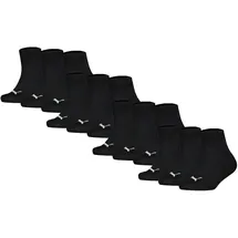 Puma Socken, 12er Pack - Plain Quarter 12P, Logos, einfarbig, Schwarz 27-30
