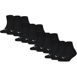 Puma Socken, 12er Pack - Plain Quarter 12P, Logos, einfarbig, Schwarz 27-30