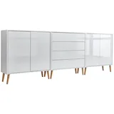 BMG Möbel Sideboard Mailand Set 5 Weiß