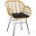 SalesFever Armlehnstuhl Rattanoptik 2er-Set natur,