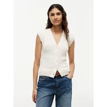 Tommy Hilfiger regular fit Strickweste aus reiner Baumwolle, Ecru, XL