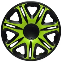 ZentimeX Z732966 Radkappen Radzierblenden universal 14 Zoll Green-Black