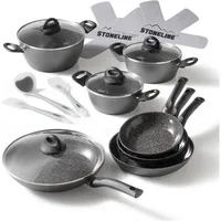 STONELINE Topf-Set 16-tlg. 4 x Kochtopf + 4 x Pfanne