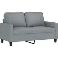 vidaXL 2-Sitzer-Sofa Hellgrau 120 cm Stoff