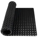 Karat Ringgummimatte Octo Door - Recyclebare Gummiringmatte Wabenmatte Schwarz - 100 x 200 cm