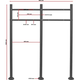 Wiltec V14 anthrazit mit 2 Fächer (60505)