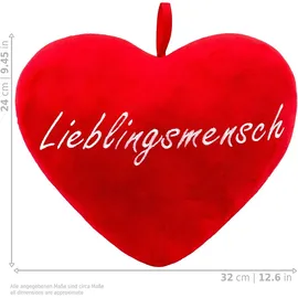 Brubaker XXL Teddybär 100 cm Rosa mit einem Lieblingsmensch Herz Stofftier Plüschtier Kuscheltier