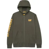 CAT Zip Hoodie Banner Kapuzenjacke Oliv L