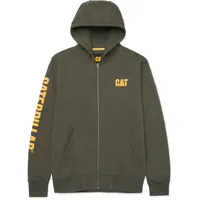 CAT Zip Hoodie Banner Kapuzenjacke Oliv L