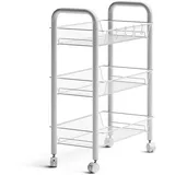 Vicco Rollcontainer Weiß, 45 x 64 cm mit 3 Ablagefächern, auf Rollen flexibel einsetzbar in verschiedenen Wohnbereichen