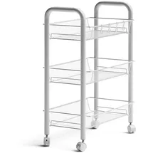 Vicco Rollcontainer Weiß, 45 x 64 cm mit 3 Ablagefächern, auf Rollen flexibel einsetzbar in verschiedenen Wohnbereichen