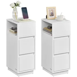 VASAGLE Nachtschrank Kailyn 2-teilig 0 x 0 x 0 cm Wolkenweiß