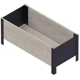 upyard Holz-Pflanzkasten Modernbox ca. B78/H32/T36 cm, Grau