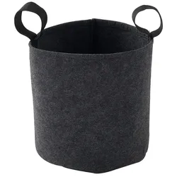 Pflanzbeutel aus Textilfilz Anthrazit - Pflanzsack, Ø15cm 2,7L
