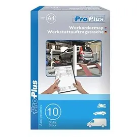 PRO PLUS Werkstattauftragstaschen 10er Pack Kunststoff schwarz