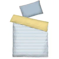 Tom Tailor Perkal, Wende-Bettwäsche 40x60 + 100x135 cm blau