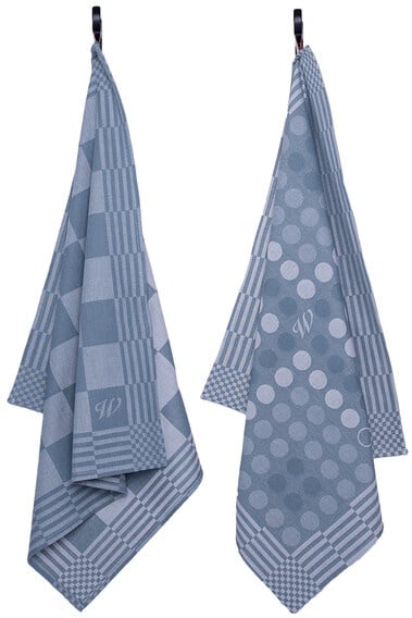 Geschirrtücher Tea Towels Weltevree blau, Designer Floris Schoonderbeek, 65x65 cm