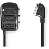 Nedis N CVGB31835BK05 - SCART Stecker 3x SCART Buchse 0.50m, Rund