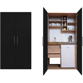 Respekta Schrankküche mit Kühlschrank + Kochfeld 104 cm