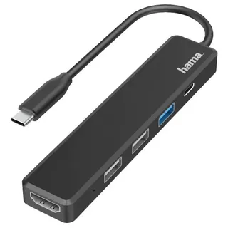 Hama USB-C Hub Multiport, 5 Ports, 3x USB-A, - Black