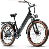 VOZCVOX Elektrofahrrad Fatbike E Bike Mit Abnehmbarer 48V 20AH Akku,Reichweite 45-80KM,7 Gang Pendlerfahrrad,75NM Heckmotor,25km/h