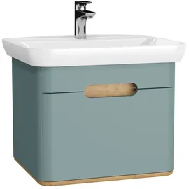 Vitra Sento Waschtisch-Möbel-Set 65873 63x48,5x52cm, 1 Vollauszug, fjordgrün matt, Dekor