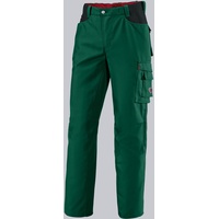 BP Workwear 1788-555-74 Arbeitshose - Gummizug im Rücken - Bundfalten - Normale Passform - Größe: 44n - Farbe: mittelgrün/schwarz