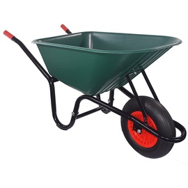 GARMIO GARMIO® Schubkarre 85 Liter bis 150 kg Garten Bauschubkarre, Gummi-Luftreifen mit Felge - Wanne aus Kunststoff