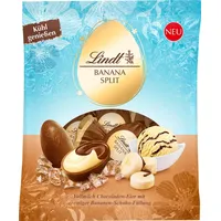 Lindt Lindor Eier Banana Split Vollmilch Bananen Schoko Füllung 90g