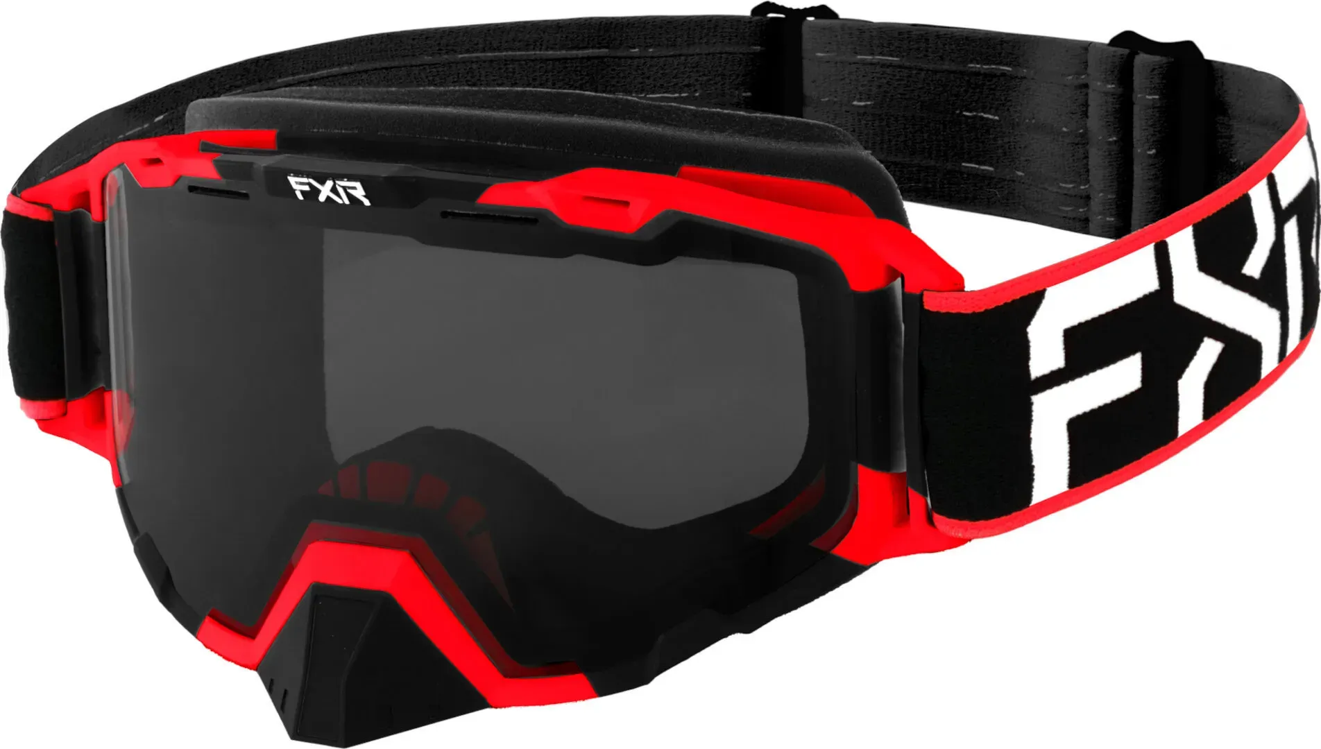 FXR Maverick Block Snowmobil Brille, weiss-rot für Männer