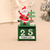 Adventskalender aus Holz, Holzblockkalender Würfelkalender Tischkalender Weihnachte, Countdown bis Weihnachten, Adventskalender ohne Befüllen, Grün