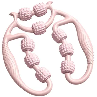 Cellulite MassagegeräT, Massageroller Beine,LipöDem MassagegeräT,Cellulite Roller,BeinmassagegeräT,Ring Roller Leg, Circular Leg Clamp,Yoga-Pilates-Set (Pink)
