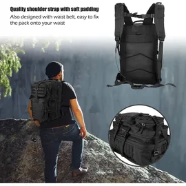luxuskollektion Taktischer Rucksack 42L Schwarz