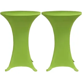 vidaXL Tischhusse Stretch Grün Ø 70 cm 2er Set