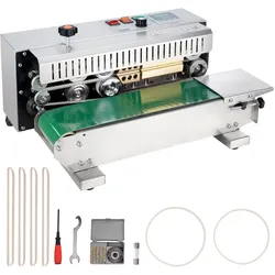 VEVOR 600W Kontinuierlich Versiegelungsmaschine Siegelmaschine Sealer 16m/min