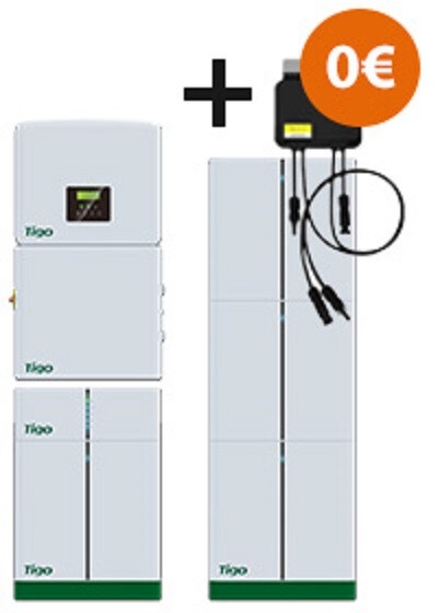 Tigo - TSI 15 kW 3ph Hybrid Wechselrichter + TSB 12 kWh Batterie + Gratis Optimierer